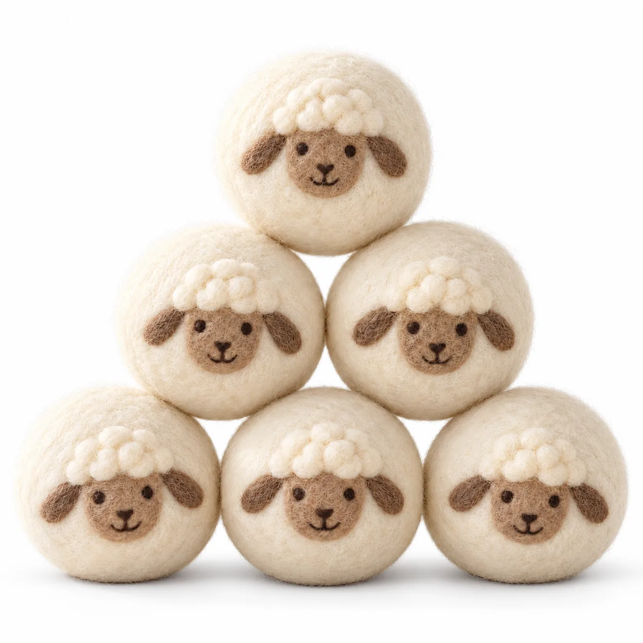 Sheep Pattern Dryer Balls 6 Pack